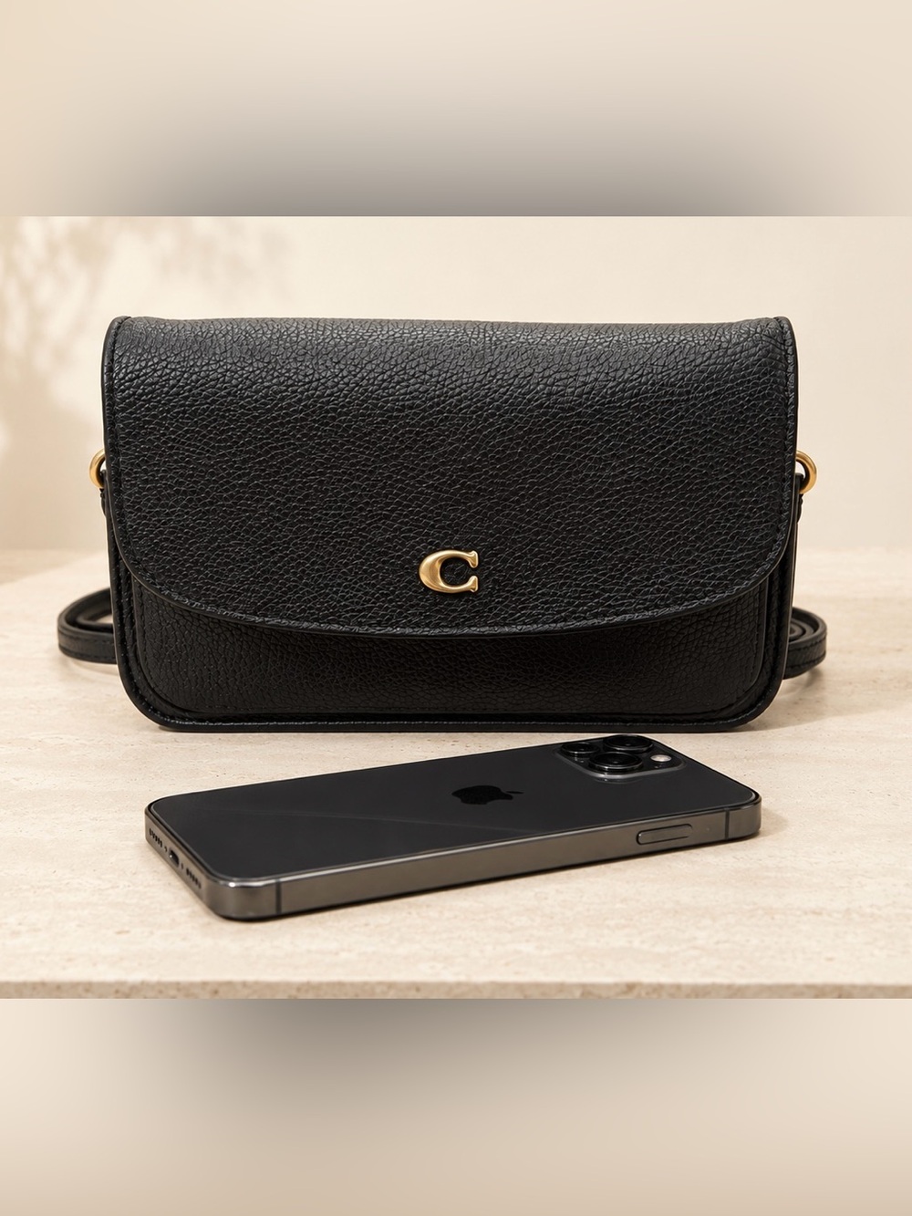 Coach Hayden Crossbody Black Pebbled Leather C4815